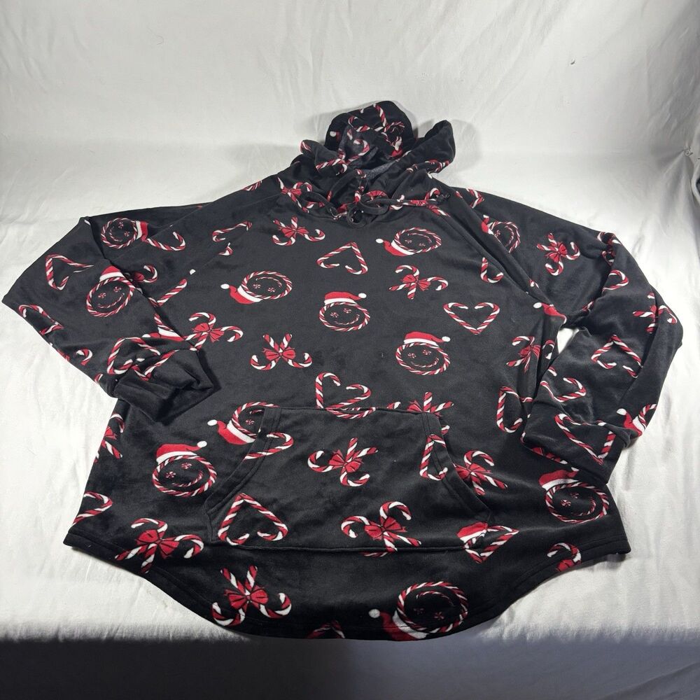 No Boundaries Candy Cane Christmas Hoodie Juniors XL 15-17